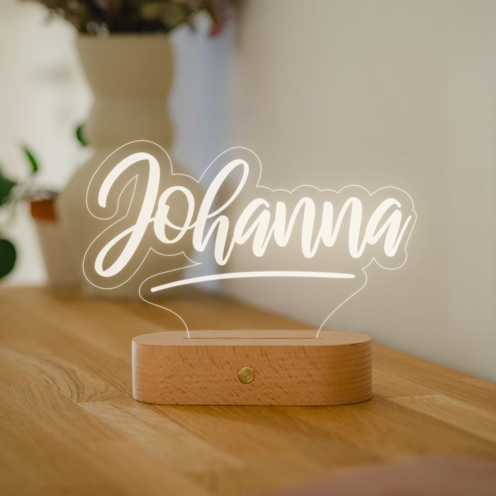 Personalised LED lamp with name