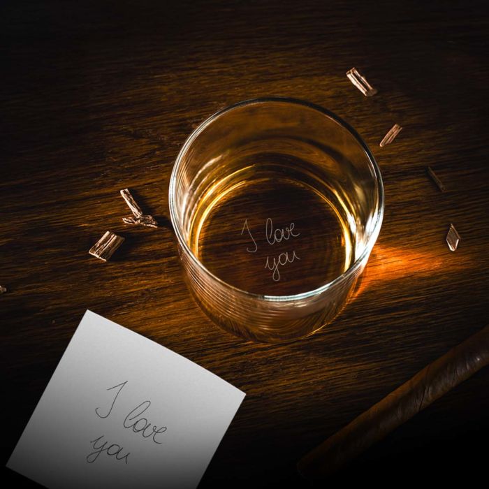 Personalised Whiskey Glass With Your Handwriting