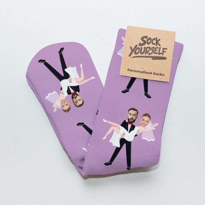 Personalised 2 Photo Wedding Socks