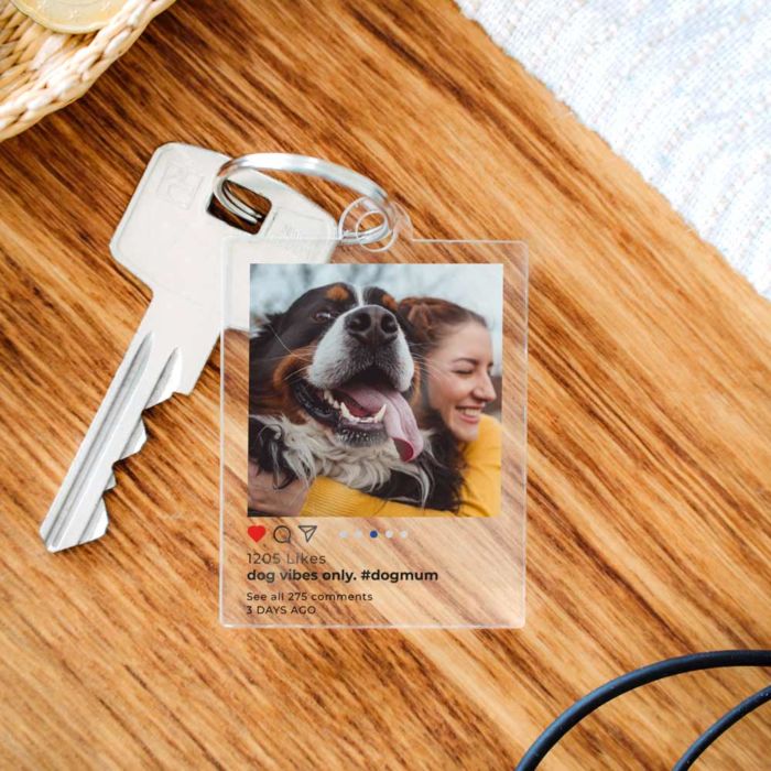 Personalised Instagram Style Keychain