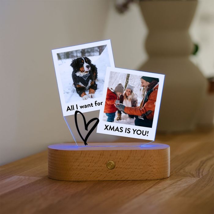 Personalised Polaroid-style LED Lamp