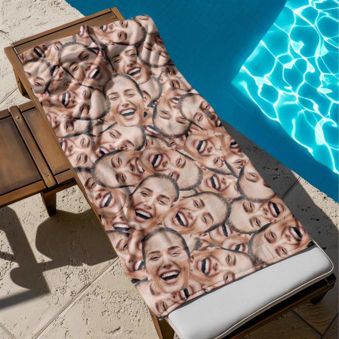 Beach Face - Personalised Beach Towel