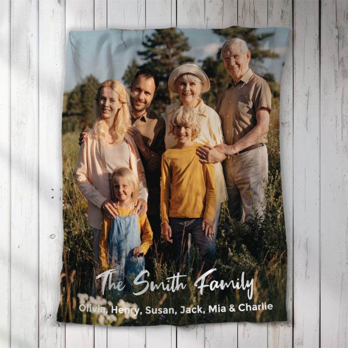 Photo Blanket With Custom Text